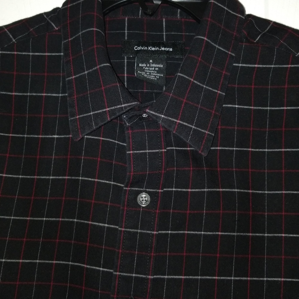 Calvin Klien Black White Red Striped Shirt